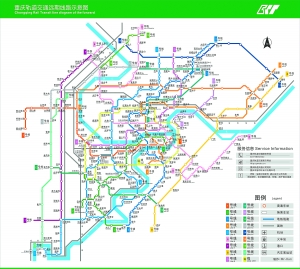 大三学生画重庆轨道交通线路图 可使用至2020