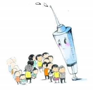 宝宝打疫苗 围楼 +(图)
