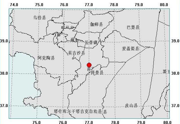 新疆莎车县12月1日晚发生5.2级地震(组图)图片