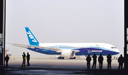 波音787"梦想"飞进北京(图)