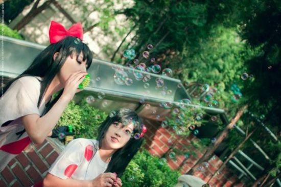轻音猫《螺旋女生》便装外景COS(全身)少女组图酷酷照图片