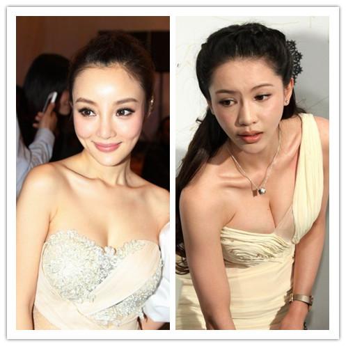 李小璐潘霜霜挤胸斗艳透视装不惧隆胸传闻(组图)