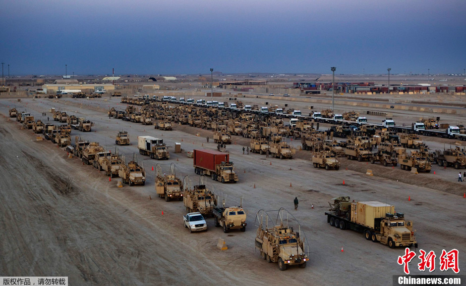 最后一批美军撤离伊拉克(组图)
