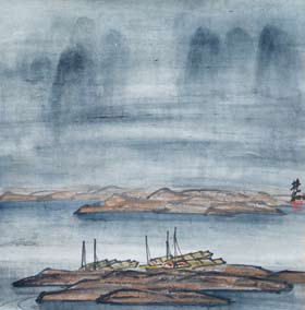 林風眠（1900 ～1991） 漁舟泊岸