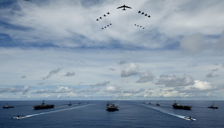 走近世界第一军事大国 看美海军舰队霸气外露