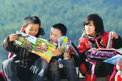 山区孩子渴望图书