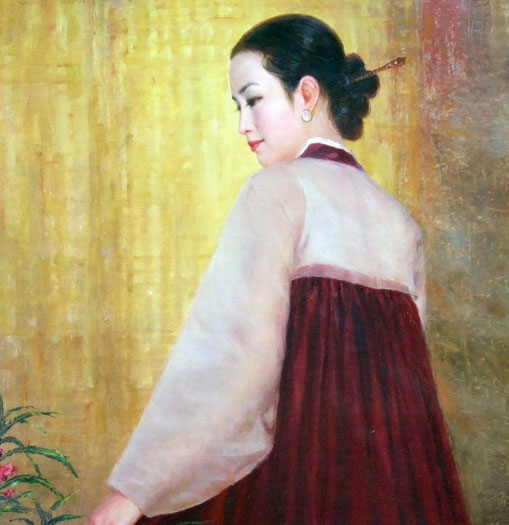 12月25日在深圳拍摄的朝鲜油画作品。 新华社发张长江