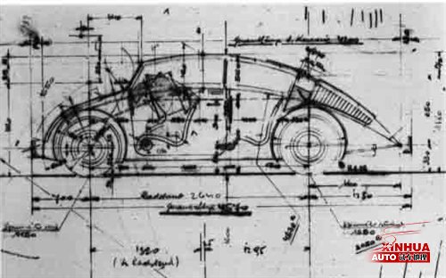 1934年,费迪南德·保时捷为汽车联盟设计的v16银箭a型赛车,开创性