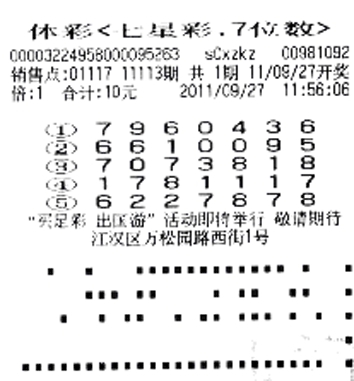 2011年七星彩十大精彩中奖(组图)