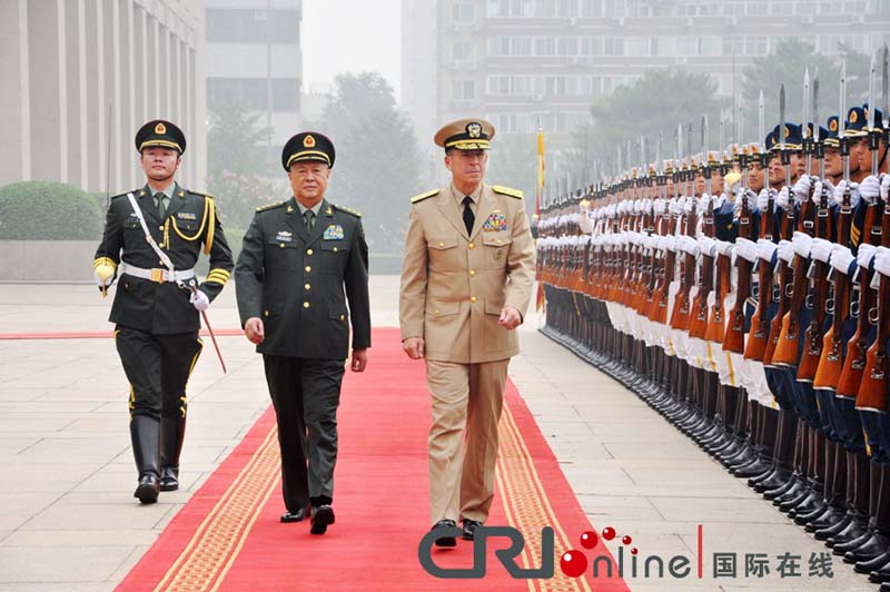 中央军委委员,总参谋长陈炳德7月11日上午在北京八一大楼举行仪式