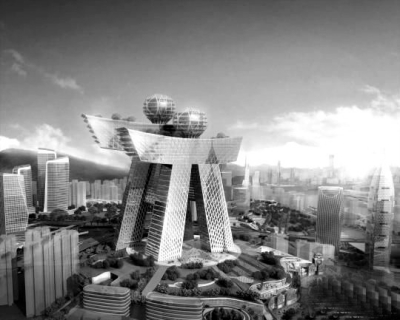 重庆将建280米高楼 外形酷似人人两字(图)