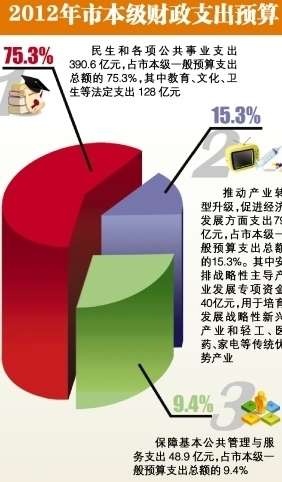 市本级财政7成用于民生 今年财政收入不乐观