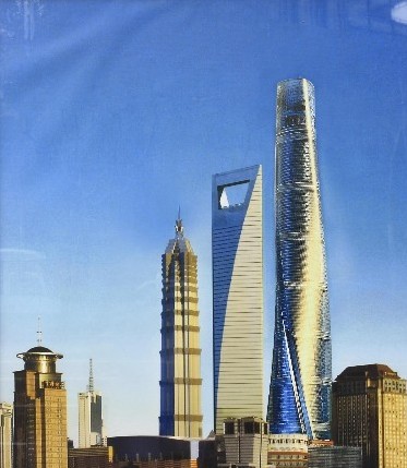 总高度632米的在建高楼上海中心大厦1月10日向海内外拉开