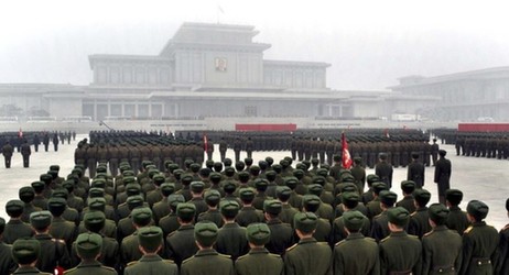朝鲜人民军举行集会宣誓效忠金正恩(组图)
