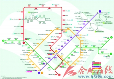 新加坡综合地铁轻轨路线图