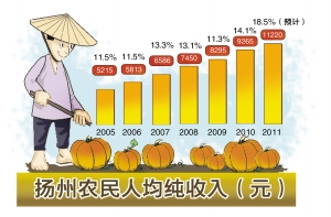扬州农民人均纯收入元