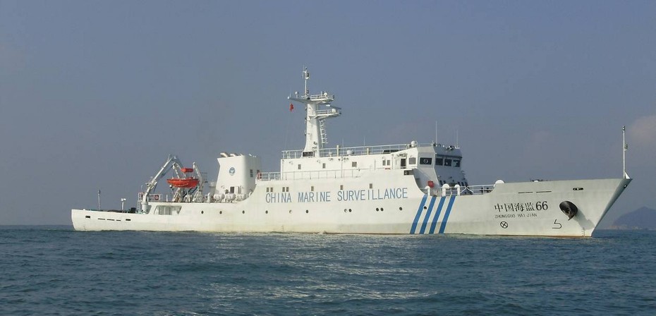 中国最先进两艘海监船与韩国海警对峙(组图)