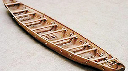 复制的木板拼接船的模型