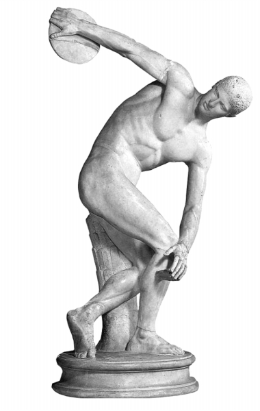 古希腊体育雕塑掷铁饼者