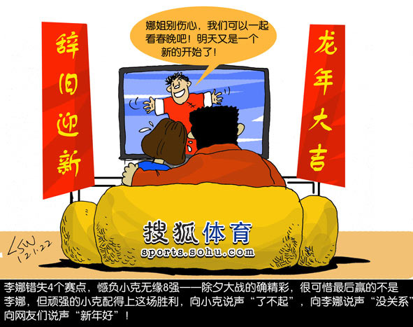 漫画:娜姐别太伤心 我们可以一起看春节晚会了