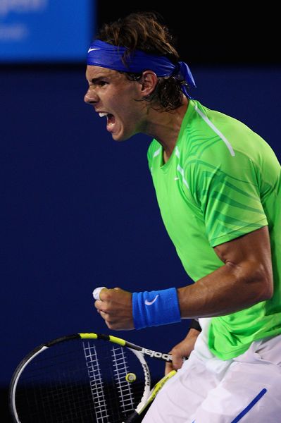 图文:2012年澳网男单决赛 纳达尔霸气怒吼