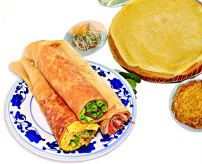 到京郊平谷泉水峪旅游一定要尝尝大煎饼(图)
