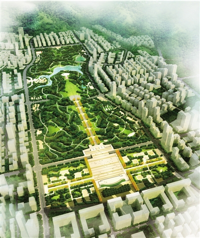 重庆中央公园鸟瞰图