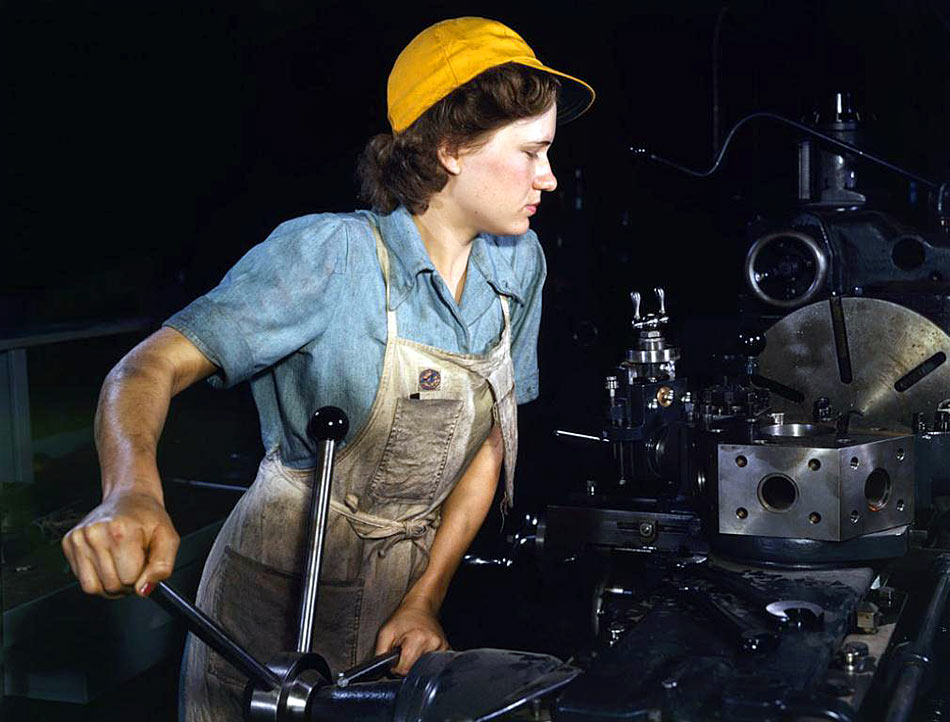 彩色二战图片:纵览美国强大的军工生产能力