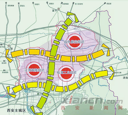 西安渭北工业新区未来将重点打造三大片区(图