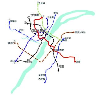 湖北日报讯 图为:规划中的地铁线路