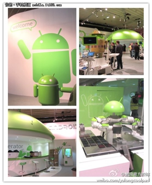 Google展台及Coolpad参加MWC2012的现场照片