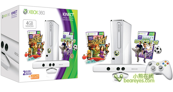 300刀 微软推白色Xbox360 4GB Kinect(组图)