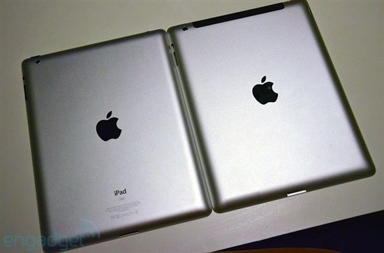 iPad3 VS. iPad2真机对比 外观差别不大(组图)