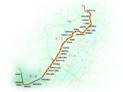 在武汉近期轨道交通规划中