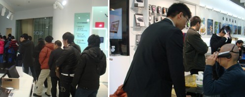图注：HMZ-T1北京Sony Store东方广场店发售现场