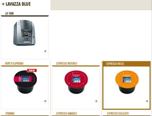 在BLUE平臺之外，Lavazza還推出了A Mode Mio意式咖啡單杯機系統。