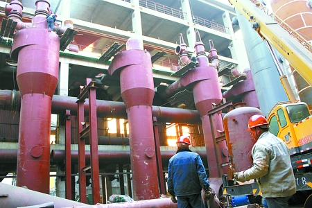 3月16日,河南煤化安化集团公司造气系统16台