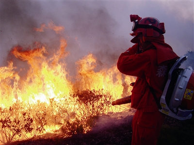 18日玉溪发生火灾烧过界 目前仍在扑救中 北