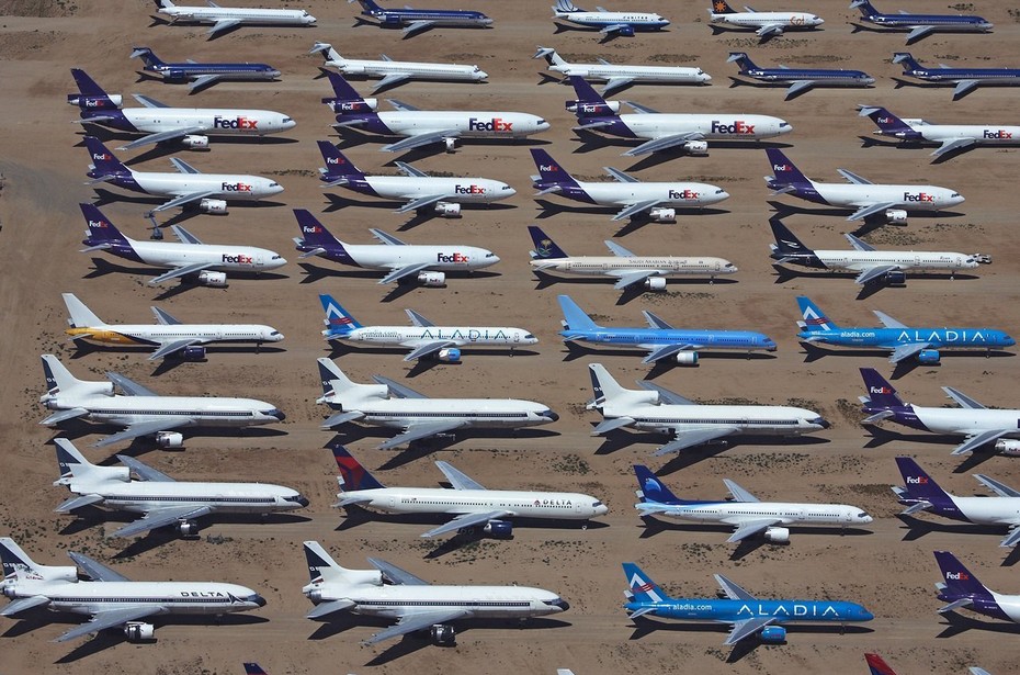 揭秘美国沙漠中的"民用飞机坟场"_焦点图_中国广播网图片