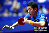 图文：世乒赛中国男团3-0朝鲜 许昕反手回球