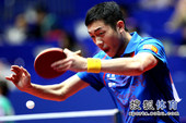 图文：世乒赛中国男团3-0朝鲜 许昕回球怒吼
