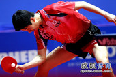图文：世乒赛韩国男团3-0法国 朱世赫正在削球