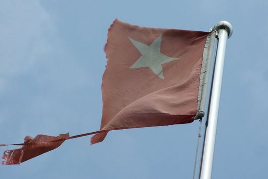 江苏国资委大楼挂破损严重国旗被误认越南国旗(组图)