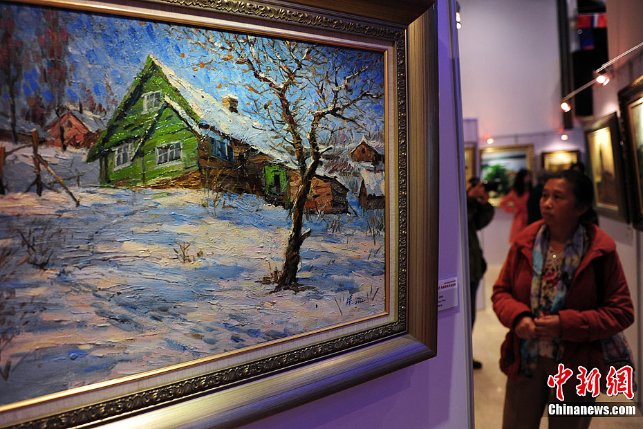 一个中国画家眼中的俄罗斯风景油画展献礼中