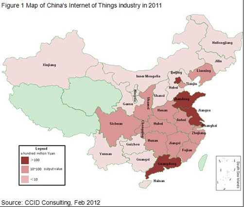 2011年四大物联网产业聚集地发展情况分析