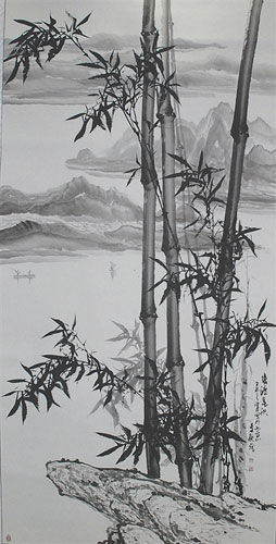 山水墨竹书画家李德茂举办艺术巡展(图)