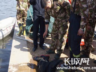 唐山环城水系胜利桥附近有一人溺水死亡(图)