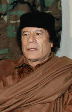 利比亚前领导人卡扎菲资料图