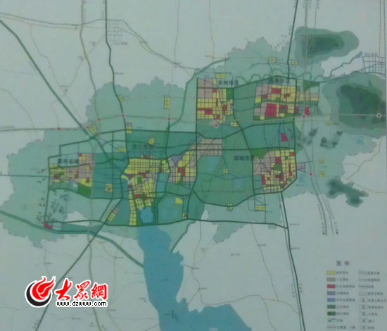 由济宁中心城区,兖州,邹城,曲阜和嘉祥五大板块构成的济宁都市区,将通图片