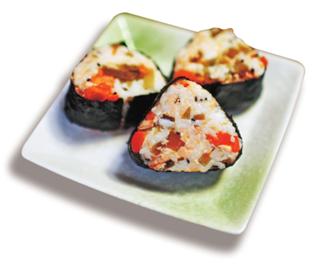 【吃喝】diy超级健康美味的三文鱼三角饭团